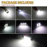 HIPOPY 42 Pcs Car LED Lights Kit, Auto Interior Bulbs Set, 6000K 12V T10 For Accessory, Brake, License Plate, Map, Parking Lights