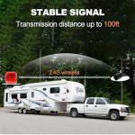 NeaLia Wireless Trailer Lights for Towing, Magnetic LED Trailer Light for Truck RV, Rechargeable Tail Tow Lights Kit for Camper Boat Caravan Turn Signal Brake Running Stop, IP67 Waterproof