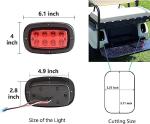 10L0L Golf Cart Taillight Kit for Yamaha G14 G16 G19 G22 Club Car DS with 3 Wire Wiring Plug Turn Signal And Brake Light Golf Cart Rear Tail Light OEM: 1017035