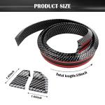 4.9Ft Car Rear Spoiler - 3D Glossy Roof Spoiler Trunk Spoiler Lip Car Exterior Accessories - Punch-Free Installation - Universal Side Skirt Tail Fin Spoilers for Cars Trucks SUVs (Carbon Fiber)