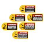 GOOYOGOO (Set of 6) Warning GPS Tracking Stickers for Car, 4x2 Inch, Alarm System GPS Tracking Device,Anti-Theft,Double-Sided Printed Inside or Outside of The Window