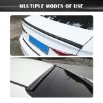 4.9Ft Car Rear Spoiler - 3D Glossy Roof Spoiler Trunk Spoiler Lip Car Exterior Accessories - Punch-Free Installation - Universal Side Skirt Tail Fin Spoilers for Cars Trucks SUVs (Carbon Fiber)