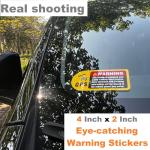 GOOYOGOO (Set of 6) Warning GPS Tracking Stickers for Car, 4x2 Inch, Alarm System GPS Tracking Device,Anti-Theft,Double-Sided Printed Inside or Outside of The Window