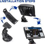 GPS Navigator for Car, Latest 2025 Map, 7 inch Touch Screen Real Voice Spoken Turn-by-Turn Direction Reminding Navigation System for Cars, Vehicle GPS with Speed and Red Light Warning