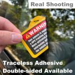 GOOYOGOO (Set of 6) Warning GPS Tracking Stickers for Car, 4x2 Inch, Alarm System GPS Tracking Device,Anti-Theft,Double-Sided Printed Inside or Outside of The Window