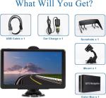 GPS Navigator for Car, Latest 2025 Map, 7 inch Touch Screen Real Voice Spoken Turn-by-Turn Direction Reminding Navigation System for Cars, Vehicle GPS with Speed and Red Light Warning