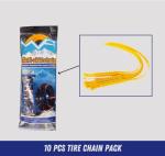 Jeremywell 10 PCS Emergency Anti-Skid Mud Snow Survival Traction Multi-Function Car Tire Chains, Yellow, Security Chains for Car Truck SUV Emergency Winter Driving Universal Tire Cable Belts