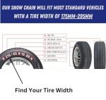 Jeremywell 10 PCS Emergency Anti-Skid Mud Snow Survival Traction Multi-Function Car Tire Chains, Yellow, Security Chains for Car Truck SUV Emergency Winter Driving Universal Tire Cable Belts