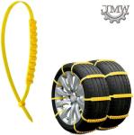 Jeremywell 10 PCS Emergency Anti-Skid Mud Snow Survival Traction Multi-Function Car Tire Chains, Yellow, Security Chains for Car Truck SUV Emergency Winter Driving Universal Tire Cable Belts