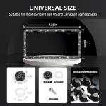 EWBN Bling License Plate Frame for Women, 2 Pack Sparkly Rhinestone License Plate Holder, Premium Stainless Steel Diamond Car Accessories License Plate Cover with Glitter Crystal Caps（Black）