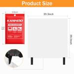 Emergency Fire Blanket for Home Kitchen - KANHIRO Fiberglass Fire Suppression Blanket Great for School, Fireplace, Grill, Car, Office, Warehouse (4 Pack, 39 in X 39 in)