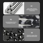 EWBN Bling License Plate Frame for Women, 2 Pack Sparkly Rhinestone License Plate Holder, Premium Stainless Steel Diamond Car Accessories License Plate Cover with Glitter Crystal Caps（Black）