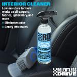 Car Carpet Cleaner (16oz) Professional Interior Car Cleaner for Seat Upholstery with Brush – Safe for All Cars