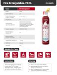 PLEMO Fire Extinguisher for Home, All-in-1 Fire Extinguisher for Car, Kitchen, RV, Garage, Truck, and Camping, Fire Spray Cold-Resistant, F60L, 1-Pack