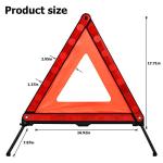 AUKEPO Warning Triangles, Foldable Car Road Warning Reflective Triangles, Emergency Triangle for Vehicles Breakdown, Slow Moving Vehicle Triangle Reflector Safety Triangle Kit