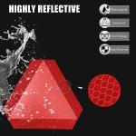 Smeyta Slow Moving Vehicle Sign 2 Pack,7"x8" Diamond Grade Reflective Sticker,Car Safety Sticker and Decal,SMV Sign for Golf Cart(Orange,2Pack)