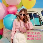 EVERLIT CARE Car First Aid Kit with Emergency Supplies Survival Gear Including Window Breaker Disposable Urine Bag Mountable Survival Kit for Family Travel in Car (Pink)