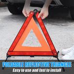 AUKEPO Warning Triangles, Foldable Car Road Warning Reflective Triangles, Emergency Triangle for Vehicles Breakdown, Slow Moving Vehicle Triangle Reflector Safety Triangle Kit