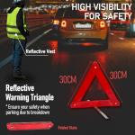 Socpuro Car Roadside Emergency Kit, Roadside Safety Tool Kit Assistance Bag with Jumper Cables, First Aid Kit, Tow Rope, Safety Hammer, Reflective Triangle for Car Vehicle Truck SUV