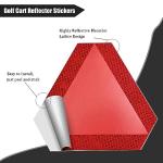 Smeyta Slow Moving Vehicle Sign 2 Pack,7"x8" Diamond Grade Reflective Sticker,Car Safety Sticker and Decal,SMV Sign for Golf Cart(Orange,2Pack)