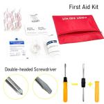 Socpuro Car Roadside Emergency Kit, Roadside Safety Tool Kit Assistance Bag with Jumper Cables, First Aid Kit, Tow Rope, Safety Hammer, Reflective Triangle for Car Vehicle Truck SUV