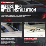 BINB ROAD Car Mini Spoiler Wing, 9.8 Inch Mini Spoiler for Car Funny,Carbon Fiber A