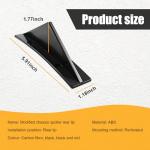 Augeny 4PCS Car Rear Lower Bumper Wing Lip Diffuser, Anti-Crash Curved Shape Auto Shark Fin Spoiler Protector with Screws, Universal Rear Bumper Lip Diffuser Kit for Car SUV Truck (Curved/Black)