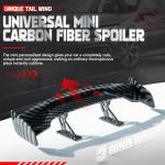 BINB ROAD Car Mini Spoiler Wing, 9.8 Inch Mini Spoiler for Car Funny,Carbon Fiber A
