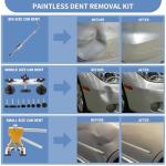 97PCS Dent Puller Kit, Paintless Auto Body Dent Repair Kit with Golden Lifter, Slide Hammer T-bar Dent Puller, Bridge Puller, Suction Cup and Glue Gun for Car Dent Remove Auto Body Dent Removal Kit