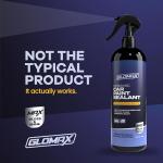 GLOMAX Ceramic Coating For Cars (16 oz.) - Hydrophobic Ceramic Car Wax Spray With Added UV PROTECTION - LONG LASTING Shiny Car Stuff - Spray Wax For Cars With 2 Micro Fiber Towels, Waterless Wash