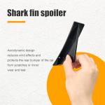 Augeny 4PCS Car Rear Lower Bumper Wing Lip Diffuser, Anti-Crash Curved Shape Auto Shark Fin Spoiler Protector with Screws, Universal Rear Bumper Lip Diffuser Kit for Car SUV Truck (Curved/Black)