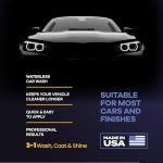 GLOMAX Ceramic Coating For Cars (16 oz.) - Hydrophobic Ceramic Car Wax Spray With Added UV PROTECTION - LONG LASTING Shiny Car Stuff - Spray Wax For Cars With 2 Micro Fiber Towels, Waterless Wash