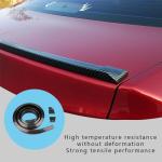 Spoilers for Cars, 4.9 Ft Reflective Carbon Fiber Spoiler Rear Spoiler Wing for Car Decorations, Universal Punch-Free Rubber Trunk Spoiler Lip, Car Exterior Accessories for Tailgate Roof Bumper