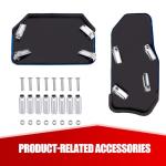 dawfall Pack-2 Car Foot Pedals, Brake + Throttle Upgraded Anti-Slip Rubber Strip Foot Pedal Cover Kit, No Drilling Required Alloy Sports Trim, Universal for Automatic Transmission Cars (Red & Black)