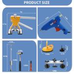 97PCS Dent Puller Kit, Paintless Auto Body Dent Repair Kit with Golden Lifter, Slide Hammer T-bar Dent Puller, Bridge Puller, Suction Cup and Glue Gun for Car Dent Remove Auto Body Dent Removal Kit