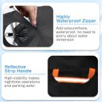 Eakertte Tire Cover for Storage, Dual-Sided Use, 420D Waterproof Tire Storage Bag with 4 Felt Pads, Waterproof Zipper, Reflective Handles, UV Protection, Dirt-Resistant for Indoor & Outdoor Use –M