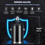 MOSWAG Car Charger, Invisible Cigarette Lighter USB Adapter [All Metal & Mini], 18W&15.5W 2 Port Car Adapter, QC3.0 Dual Port Cigarette Lighter for iPhone 16 15 Samsung S25 Ultra Piexl 7 and More