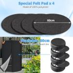 Eakertte Tire Cover for Storage, Dual-Sided Use, 420D Waterproof Tire Storage Bag with 4 Felt Pads, Waterproof Zipper, Reflective Handles, UV Protection, Dirt-Resistant for Indoor & Outdoor Use –M