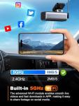 galphi 4K Dash Cam Front, Built-in 5G WiFi, 64GB Card Included, Dash Camera for Cars, Mini Dashcam with Super Night Vision, Loop Recording, G-Sensor, 24 Hours Parking Monitor, Support 256GB Max