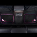 CAR PASS Embroidery Butterfly and Flower Car Floor Mats, Pink Car Floor Mats Universal Fit 95% Automotive,SUVS,Sedan,Vans,for Cute Women,Girly,Set of 4 (Black with Pink)