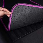 CAR PASS Embroidery Butterfly and Flower Car Floor Mats, Pink Car Floor Mats Universal Fit 95% Automotive,SUVS,Sedan,Vans,for Cute Women,Girly,Set of 4 (Black with Pink)