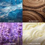 AROIC 4 Pack Car Air Freshener Hanging, Wooden Lid Essential Oil Air Freshener Hanging Car Diffuser, Natural Slow-Release Aroma for Auto Interior, Long-Lasting Fragrance Alternative to Spray Perfumes