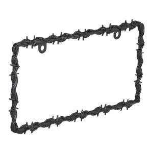 Bell Automotive 22-1-46565-8 Barbed Wire Black License Plate Frame, Corrosion Resistant, Easy to Install