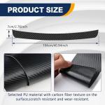 Car Rear Bumper Protector Guard, Anti-Scratch Carbon Fiber Trunk Door Sill Protection Strip Sticker, Universal Car Trim Cover Accessories Trunk Door Entry Strip for Car, Truck, SUV, Van (40×2.76 in)