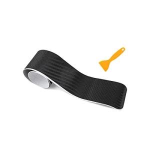 Car Rear Bumper Protector Guard, Carbon Fiber Anti-Scratch Sticker to Protect Car Door Edge, Trunk Sill Door Entry Trim Cover Guards, Exterior Accessories Universal for Most Cars, SUVs (Black)