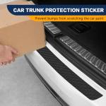 Car Rear Bumper Protector Guard, Anti-Scratch Carbon Fiber Trunk Door Sill Protection Strip Sticker, Universal Car Trim Cover Accessories Trunk Door Entry Strip for Car, Truck, SUV, Van (40×2.76 in)
