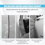 4PCS Car Door Edge Guards, Auto Side Door Protector Car Door Self Adhesive Anti-Collision Trim Strip, Universal Car Body Anti-Scratch Bumper Guard for Car SUV Truck (Black)