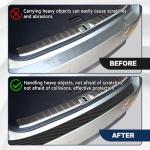 Car Rear Bumper Protector Guard, Anti-Scratch Carbon Fiber Trunk Door Sill Protection Strip Sticker, Universal Car Trim Cover Accessories Trunk Door Entry Strip for Car, Truck, SUV, Van (40×2.76 in)