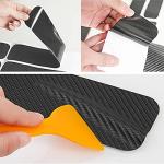 Car Rear Bumper Protector Guard, Carbon Fiber Anti-Scratch Sticker to Protect Car Door Edge, Trunk Sill Door Entry Trim Cover Guards, Exterior Accessories Universal for Most Cars, SUVs (Black)