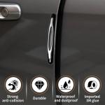 4PCS Car Door Edge Guards, Auto Side Door Protector Car Door Self Adhesive Anti-Collision Trim Strip, Universal Car Body Anti-Scratch Bumper Guard for Car SUV Truck (Black)